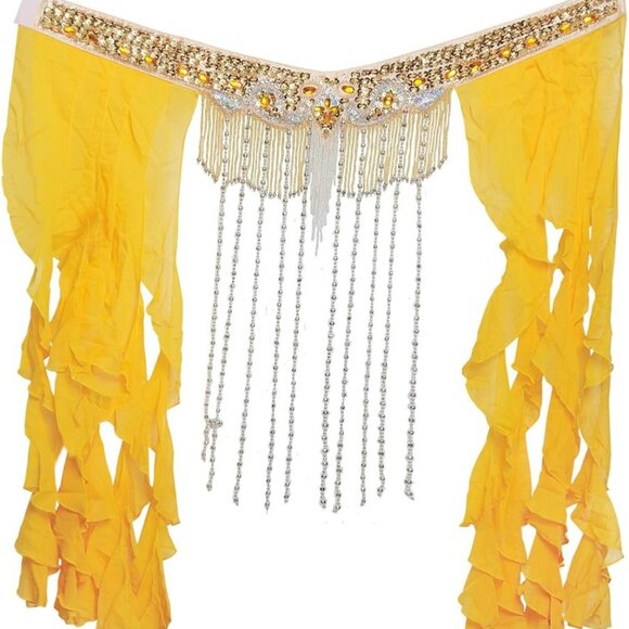 Yellow belly dancing outfit - Picture 10 of 16